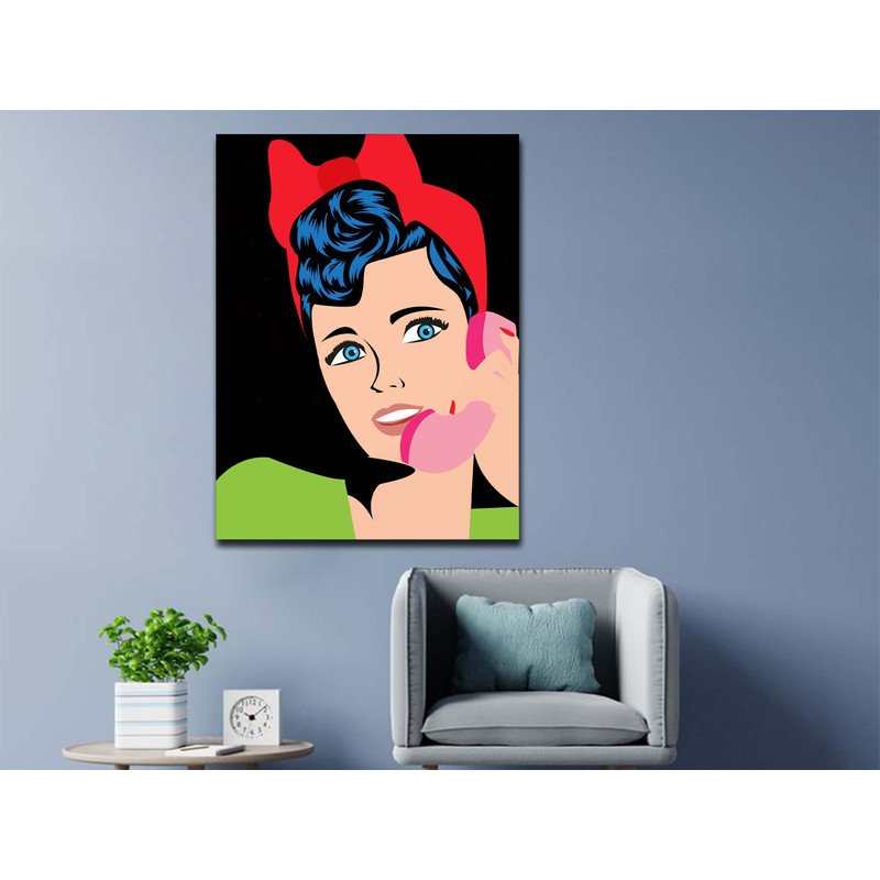 Tempered Glass Wall Art, Pop Glass Wall Art, Home Decor, Wall Decor, Women Glass Decor, Pop Art Style Decor, Large Wall Hanging, Cartoon Art (1).jpg
