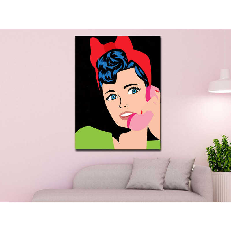 Tempered Glass Wall Art, Pop Glass Wall Art, Home Decor, Wall Decor, Women Glass Decor, Pop Art Style Decor, Large Wall Hanging, Cartoon Art (3).jpg