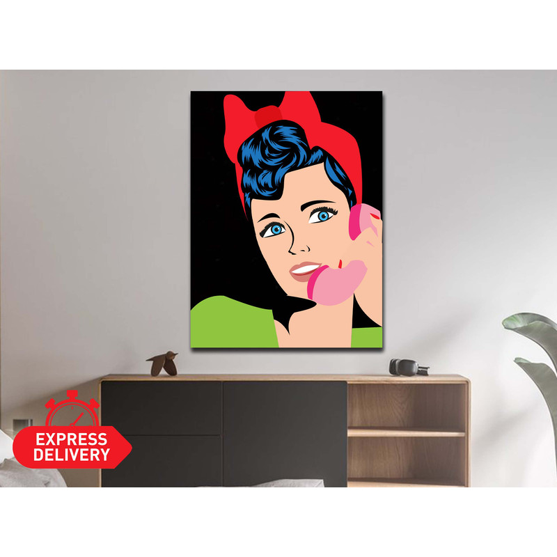Tempered Glass Wall Art, Pop Glass Wall Art, Home Decor, Wall Decor, Women Glass Decor, Pop Art Style Decor, Large Wall Hanging, Cartoon Art (6).jpg