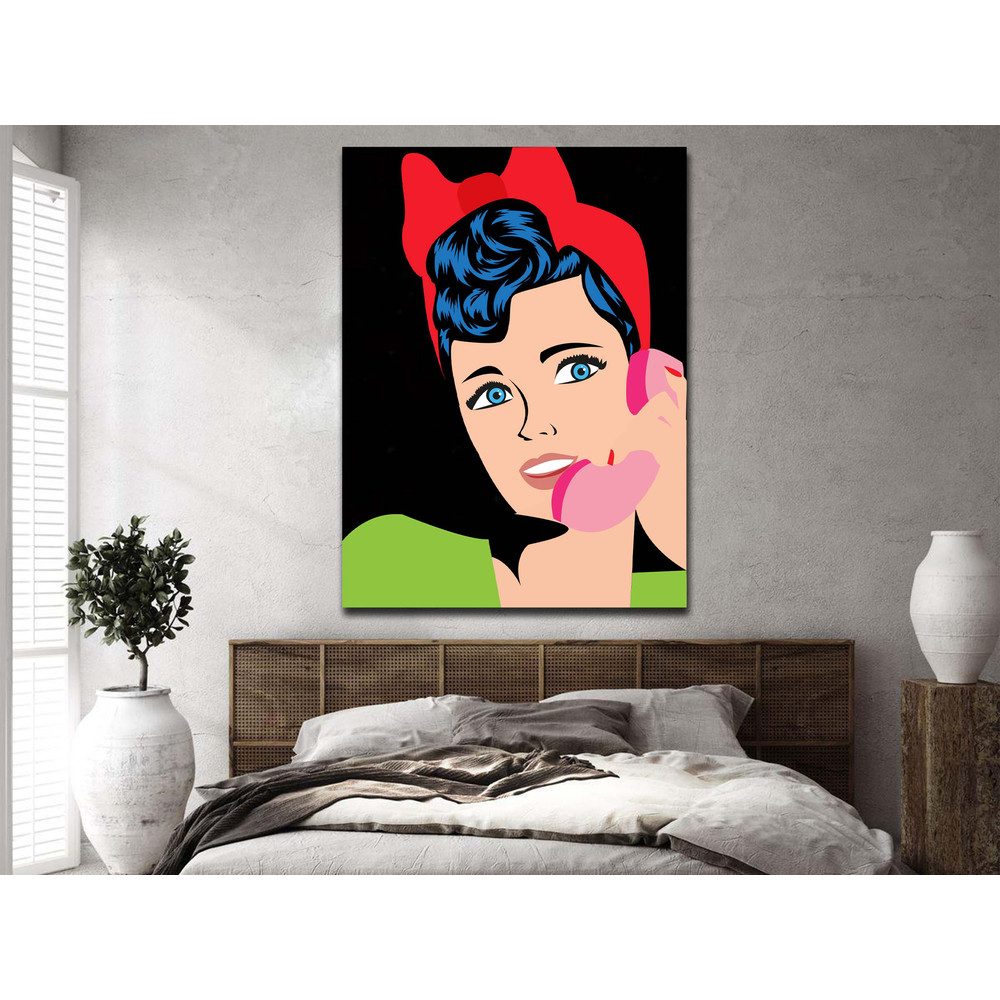 Tempered Glass Wall Art, Pop Glass Wall Art, Home Decor, Wall Decor, Women Glass Decor, Pop Art Style Decor, Large Wall Hanging, Cartoon Art (8).jpg