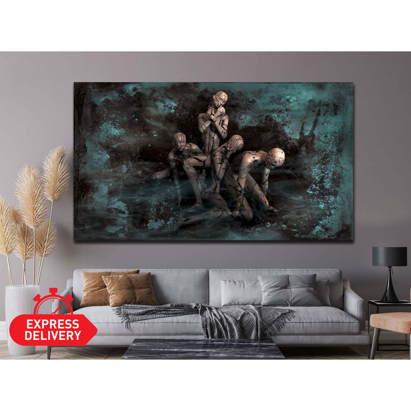 Darkness Water Art Human Poster Wall Art, Canvas Printing, Wall Decor, Home Decor, Canvas Printing, Wall Hangings, Abstract Wall Art, Darkness Water Art (8).j