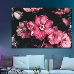 pink flower poster wall art, canvas printing, wall decor, home decor, canvas printing, wall hangings, nature wall art