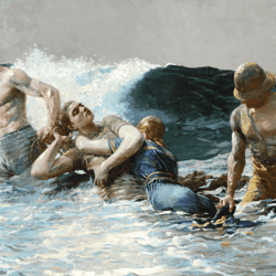 undertow winslow homer  samsung frame tv