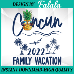 cancun 2022 mexico png, pineapple family vacation png, cancun  beach png