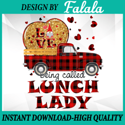 gnome vintage truck love being lunch lady png, valentines day png, happy valentines png, digital download