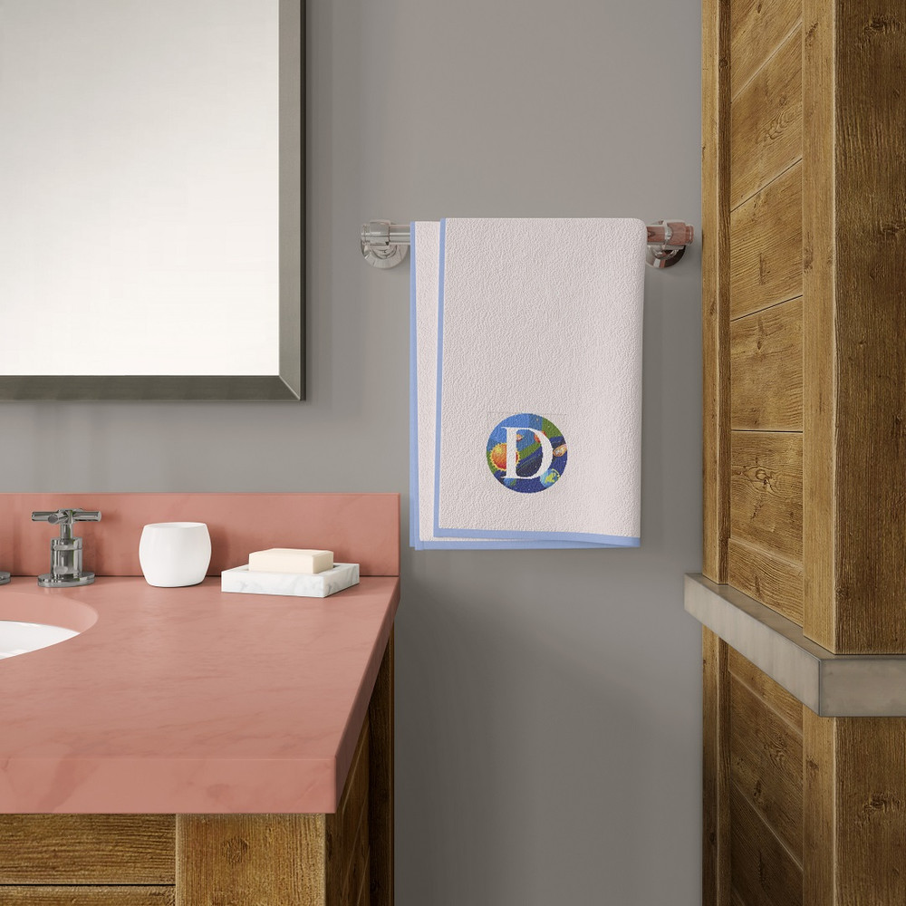 8 Letter D Space galaxy Monogram bright color modern style cross stitch digital pattern for home decor and gift.jpg