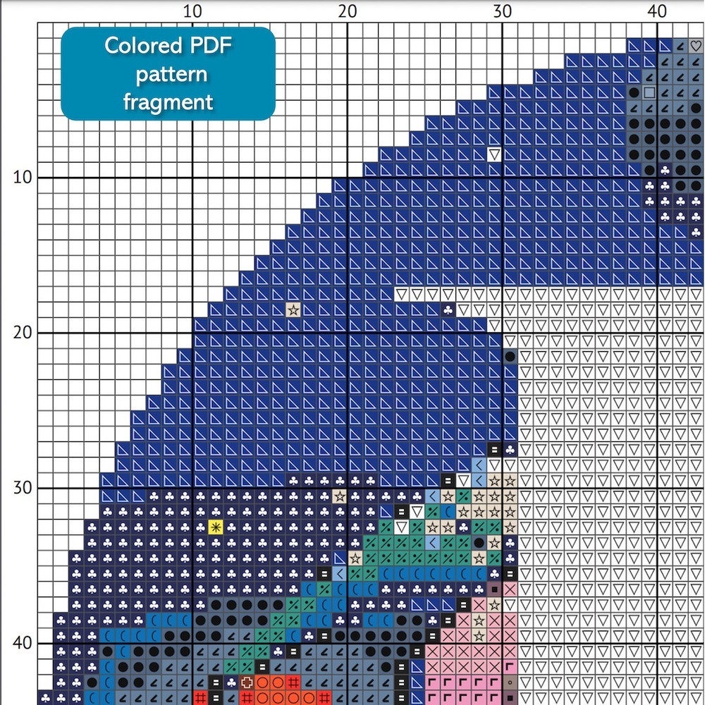 3 Letter B Space galaxy Monogram bright color modern style cross stitch digital pattern for home decor and gift.jpg