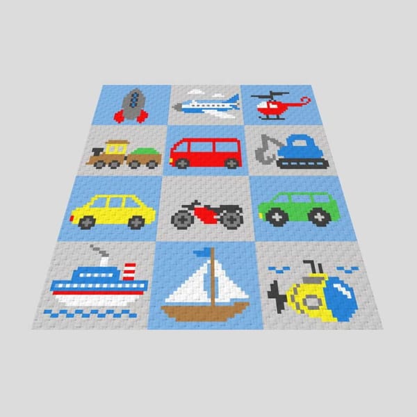 Crochet C2C Vehicles Blanket Pattern PDF Inspire Uplift crochet-c2c-vehicles-blanket-pattern-pdf-inspire-uplift