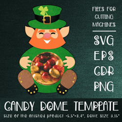 Leprechaun Candy Dome | Patricks Day Paper Craft Template