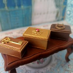 Dollhouse boxes. Set of boxes. Dollhouse accessories.Handmade. 1:12.