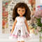 Paola Reina doll in cute white cotton dress