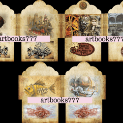 steampunk envelope-1, scrapbooking, ephemera, junk journal, digital paper