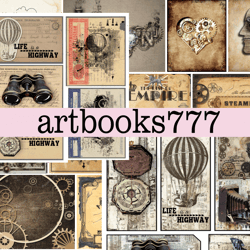 steampunk cards-1, ephemera, scrapbooking, JUNK JOURNAL, digital paper, animals, tag