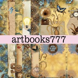 steampunk-9, scrapbooking, ephemera, junk journal, digital paper