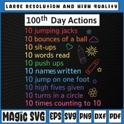 100 days of school svg, 100th activities teacher kids boys girls svg, 100th day of school, digital download