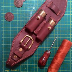 Leather pattern Bracers for shotgun 12 caliber