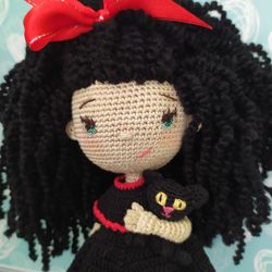 PATTERN crochet wireframe doll pdf in English, Amigurumi doll toy tutorial.