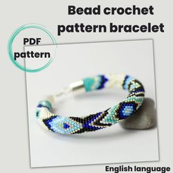 bead crochet pattern for bracelet, pdf pattern, pdf bead crochet pattern