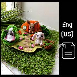 PDF Crochet Amigurumi Bunny's House Pattern