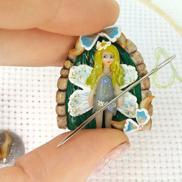 Miniature Fairy NEEDLE MINDER Micro Fairy for Cross Stitch.jpg