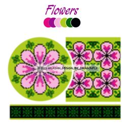 Crochet PATTERN Wayuu mochila bag / Tapestry crochet  / Flowers 3
