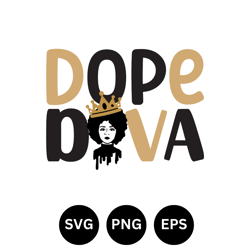 Dope Diva Black history sublimation EPS | PNG  | SVG digital download available instant download high quality 300 dpi