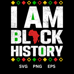 I Am Black history sublimation EPS | PNG  | SVG digital download available instant download high quality 300 dpi