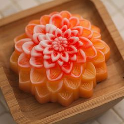 Dahlia plastic mold, flower mold, bath bomb mold, candle mold, nature mold, polymer clay mold, soap making mold, wax