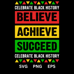 Believe Achieve Succeed sublimation EPS | PNG  | SVG digital download available instant download high quality 300 dpi