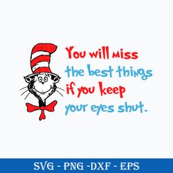 you will miss the best things if you keep your eyes shut svg, dr.seuss svg, dr. seuss quotes svg