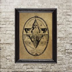 As above so below. Symbolic art print. The great symbol by Eliphas Levi art poster. 462.