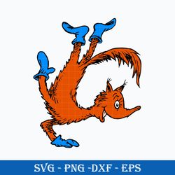 fox in socks svg, the cat in the hat svg, dr. seuss, png dxf eps file