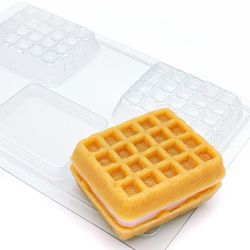 Waffle plastic mold, food mold, bath bomb mold, candle mold, pastry mold, polymer clay mold, soap making mold, wax