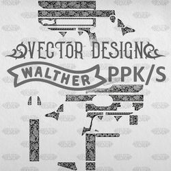 VECTOR DESIGN Walther PPK S "Leafy scrolls"