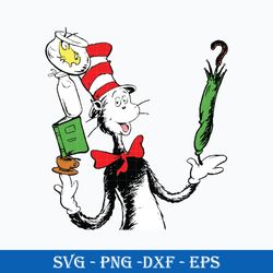 dr. seuss and one fish svg, cat in the hat svg, dr. seuss svg, png dxf eps, instant download