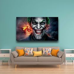joker poster wall art, marvel printing, wall decor, home decor, canvas printing, wall hangings, joker wall art
