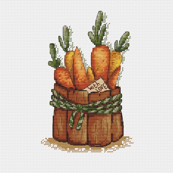Carrot cross stitch pattern-3