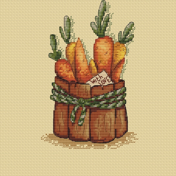 Carrot cross stitch pattern-2