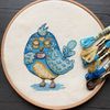 Cute bird cross stitch pattern