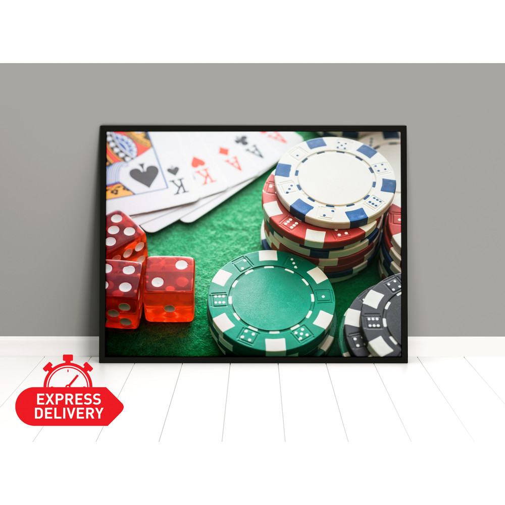 Poker Canvas Painting, Home Decor, Wall Art, Gambling Wall Art, Canvas Poster, Canvas Print, Wall Decor, Casino Wall Art (5).jpg
