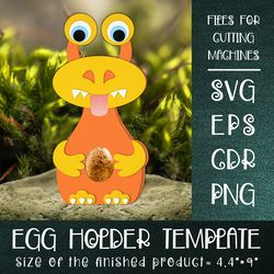 yellow monster chocolate egg holder template