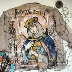 hand-painted denim jacket