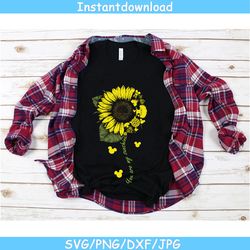 you are my sunshine sunflower disney svg, animal kingdom sunshine, disney sunshine, png, dxf, vector for cricut
