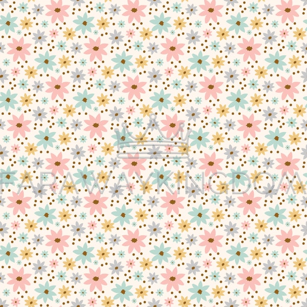 FLOWER SHEET Hand Drawn Seamless Pattern Vector Illustration | Inspire ...