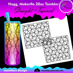 3D Blocks Template for Hogg Makerflo 20oz Straight/Tapered / Seamless Tumbler Wrap | SVG PNG JPG DXF PDF - 178
