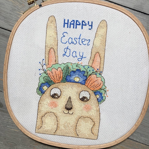 happy Easter Day cross stitch pattern