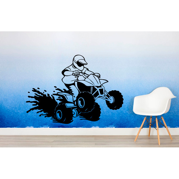 quad bike sticker ATV all terrain vehicle extreme sport wall sticker vinyl decal