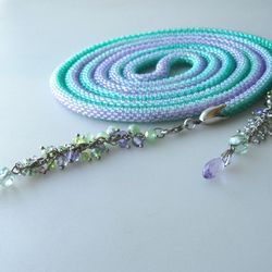 Long beaded necklace for women, handmade jewelry, perfect  gift