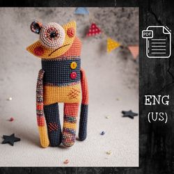 Crochet pattern monster Mr. Lu-Lu / Amigurumi sad monster / Amigurumi Halloween / Amigurumi Monster toy / PDF
