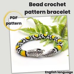 Pdf pattern, Pattern bracelet, Pattern snake bracelet, Bead crochet pattern, Snake bracelet patterns